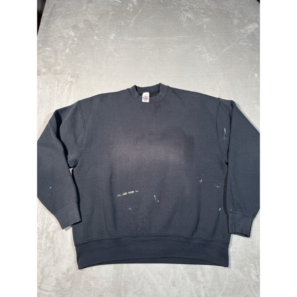 Vintage Other - Vintage Musingwear Sweatshirt Crewneck Size XL Black Faded Distressed Cotton